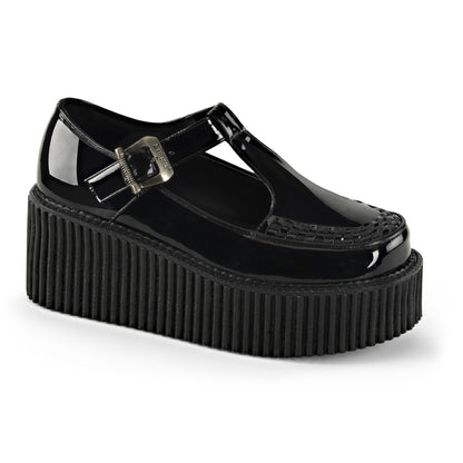 DemoniaCult Chaussure basse des femmes CREEPER-214 blk pat