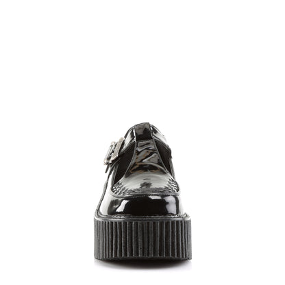 DemoniaCult Chaussure basse des femmes CREEPER-214 blk pat