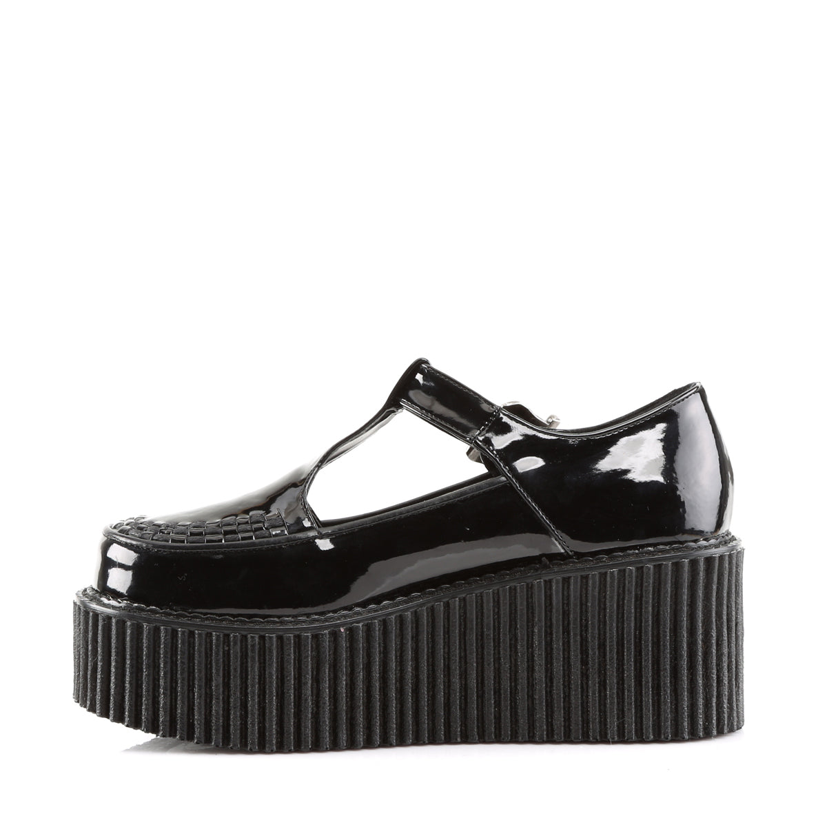 DemoniaCult Chaussure basse des femmes CREEPER-214 blk pat