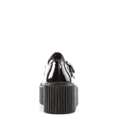 DemoniaCult Chaussure basse des femmes CREEPER-214 blk pat