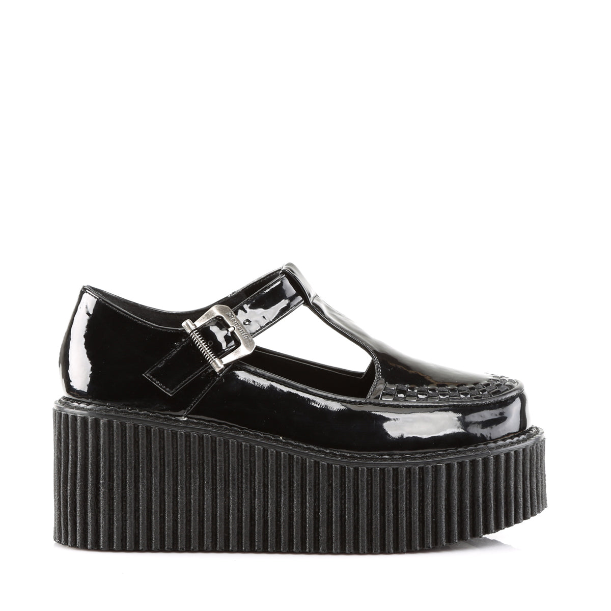 DemoniaCult Chaussure basse des femmes CREEPER-214 blk pat