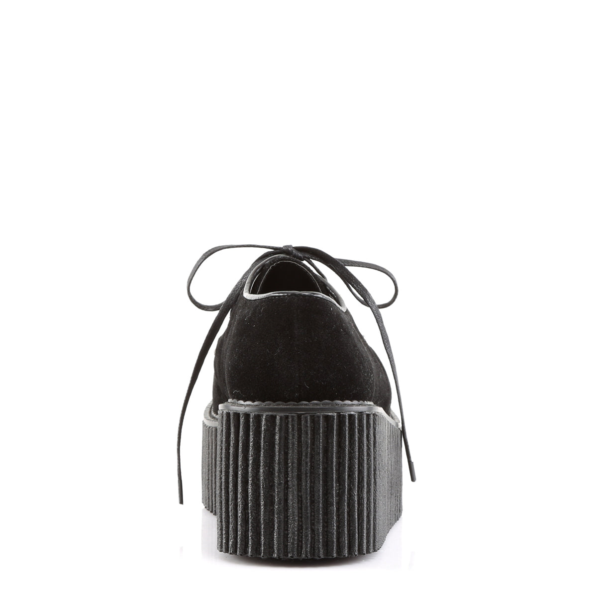 DemoniaCult Chaussure basse des femmes CREEPER-216 BLK Suede végétalien