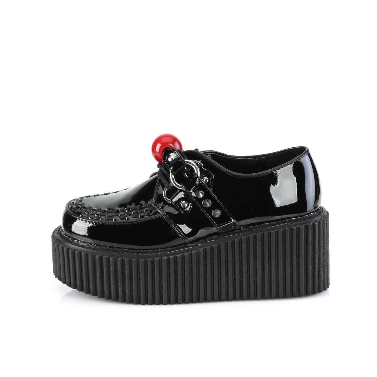 DemoniaCult Chaussure basse des femmes CREEPER-222 Blk Pat