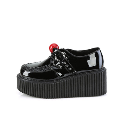 DemoniaCult Chaussure basse des femmes CREEPER-222 Blk Pat