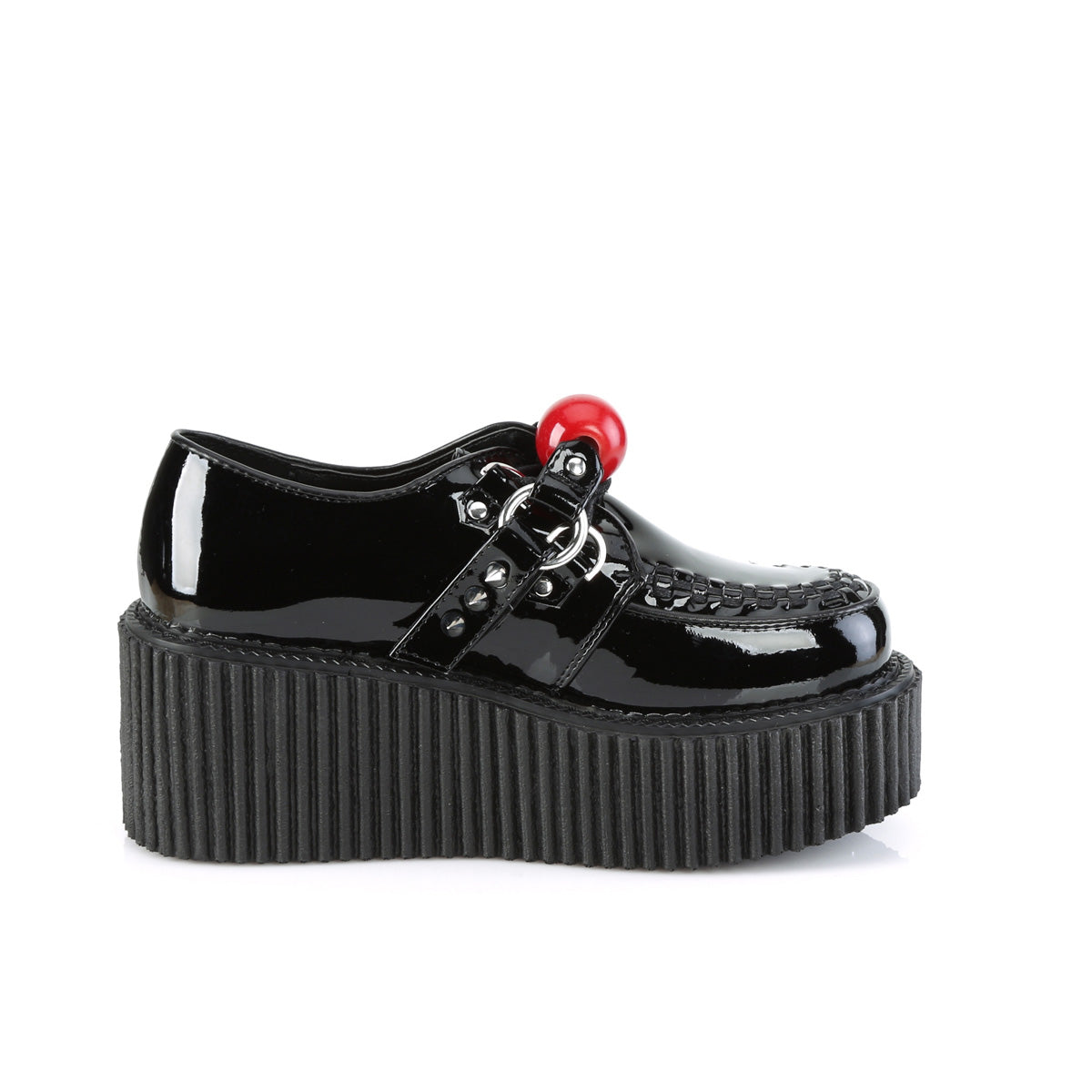 DemoniaCult Chaussure basse des femmes CREEPER-222 Blk Pat