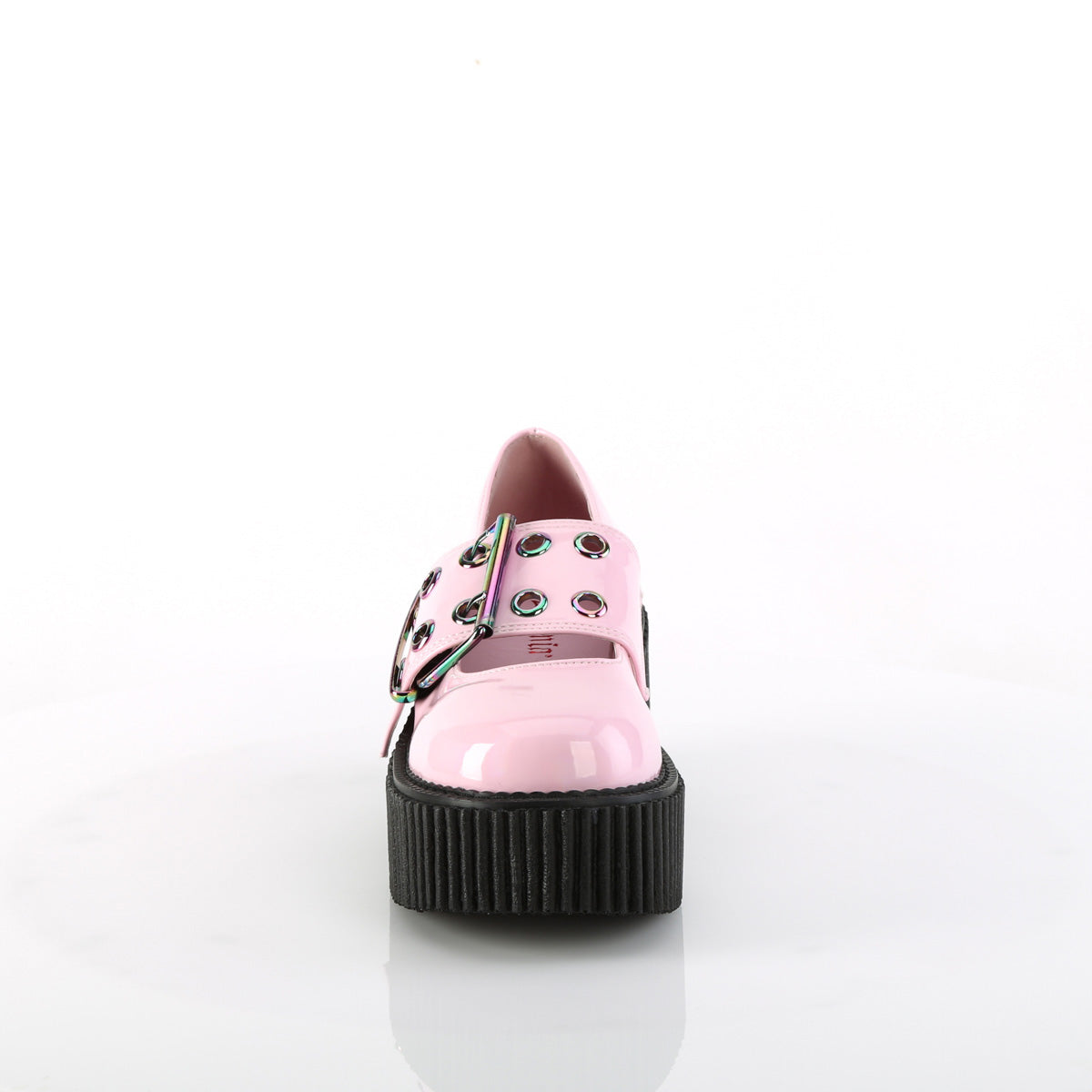 DemoniaCult  Low Shoe CREEPER-230 B. Pink Holo Pat