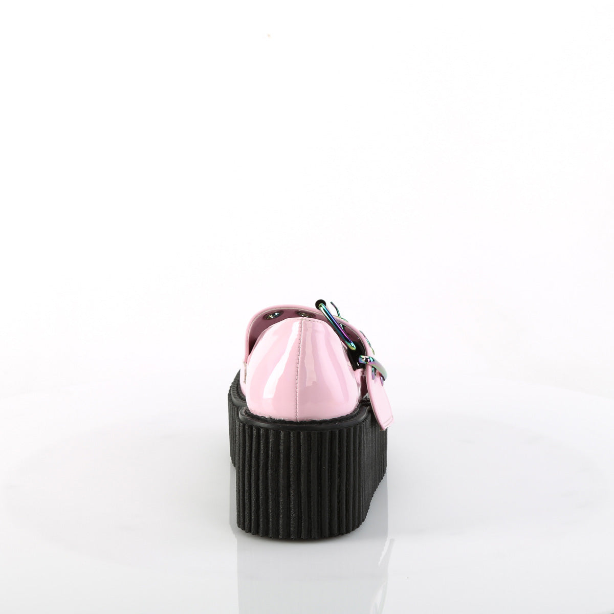 DemoniaCult  Low Shoe CREEPER-230 B. Pink Holo Pat