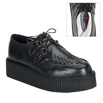 DemoniaCult Mens Boots CREEPER-402 Blk Leather