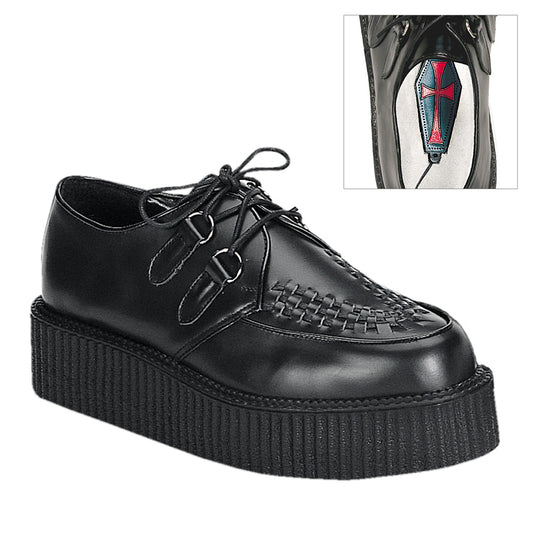 DemoniaCult Bottes pour hommes CREEPER-402 BLK Cuir