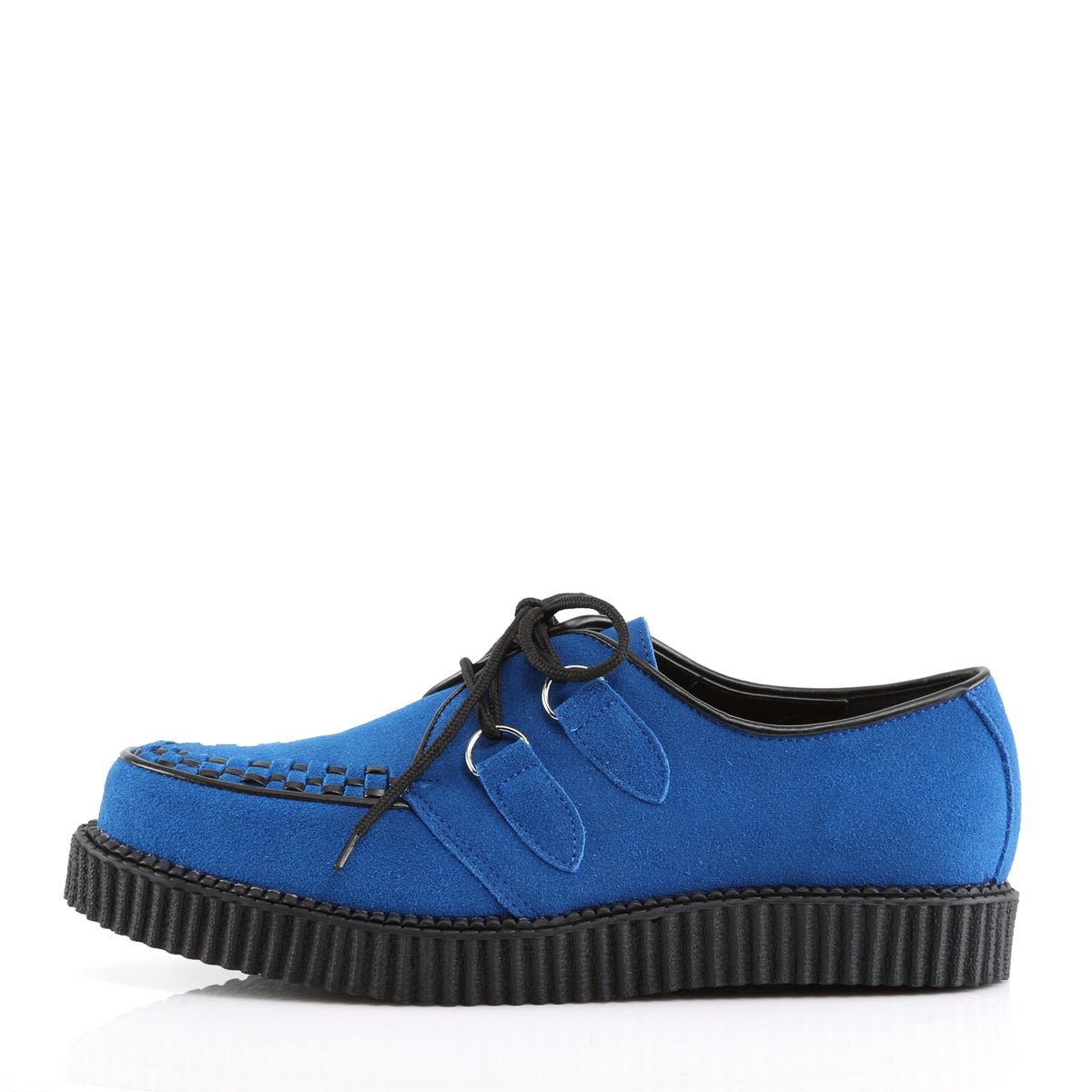 DemoniaCult Chaussure basse pour hommes Creeper-602S Suede bleu royal