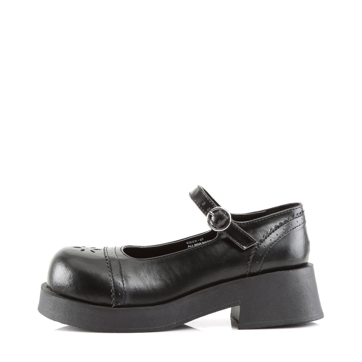 DemoniaCult Pompes pour femmes CRUX-07 Cuir végétalien BLK