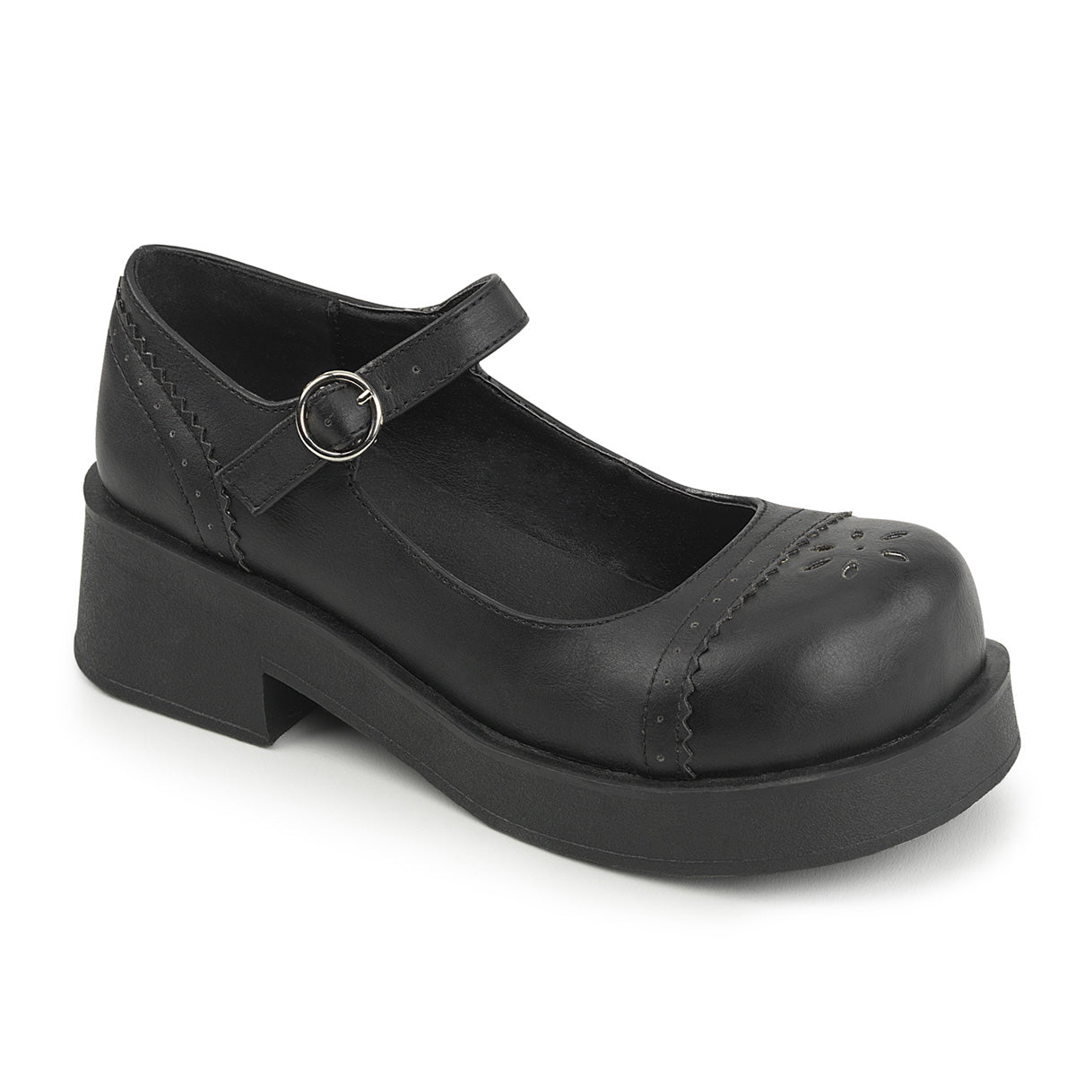 DemoniaCult Pompes pour femmes CRUX-07 Cuir végétalien BLK