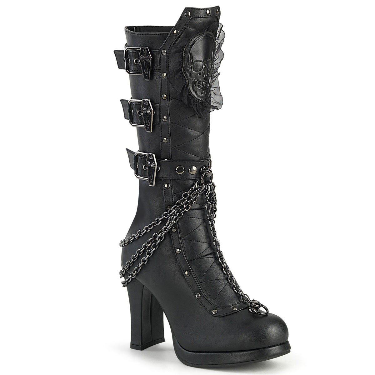 DemoniaCult  Bottes CRYPTO-67 Cuir végétalien BLK