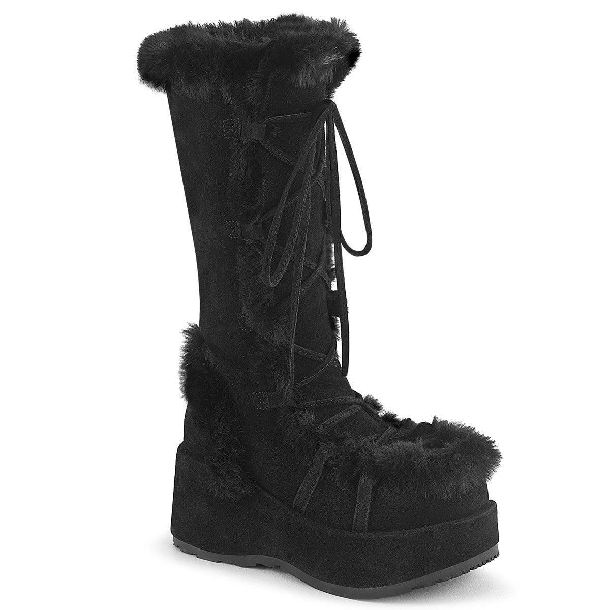 DemoniaCult   Cubby-311 Blk Suede végétalien