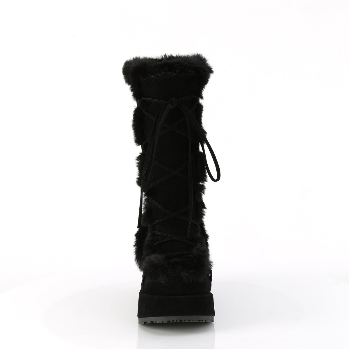 DemoniaCult   Cubby-311 Blk Suede végétalien