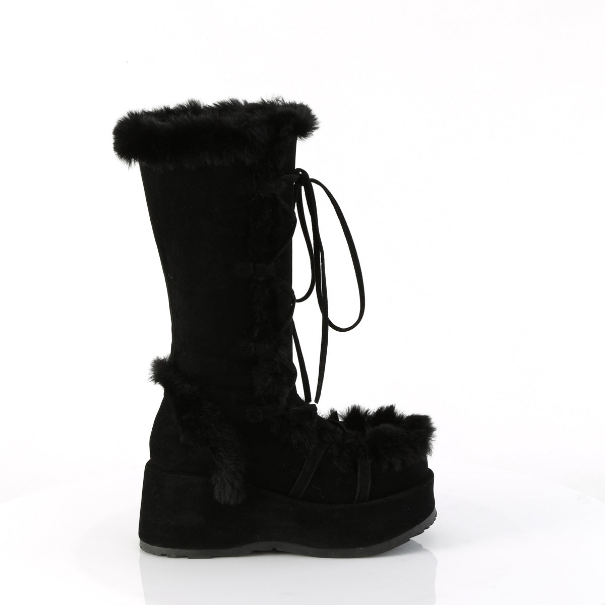 DemoniaCult   Cubby-311 Blk Suede végétalien