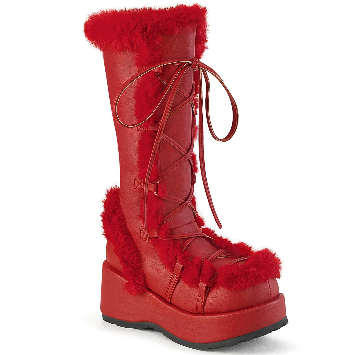 DemoniaCult   Cuir végétalien rouge cubby-311