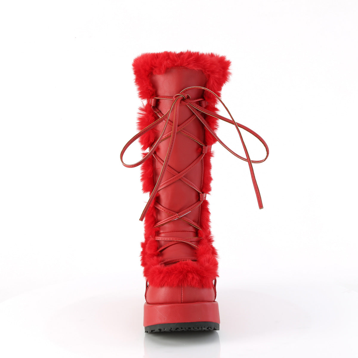 DemoniaCult   Cuir végétalien rouge cubby-311