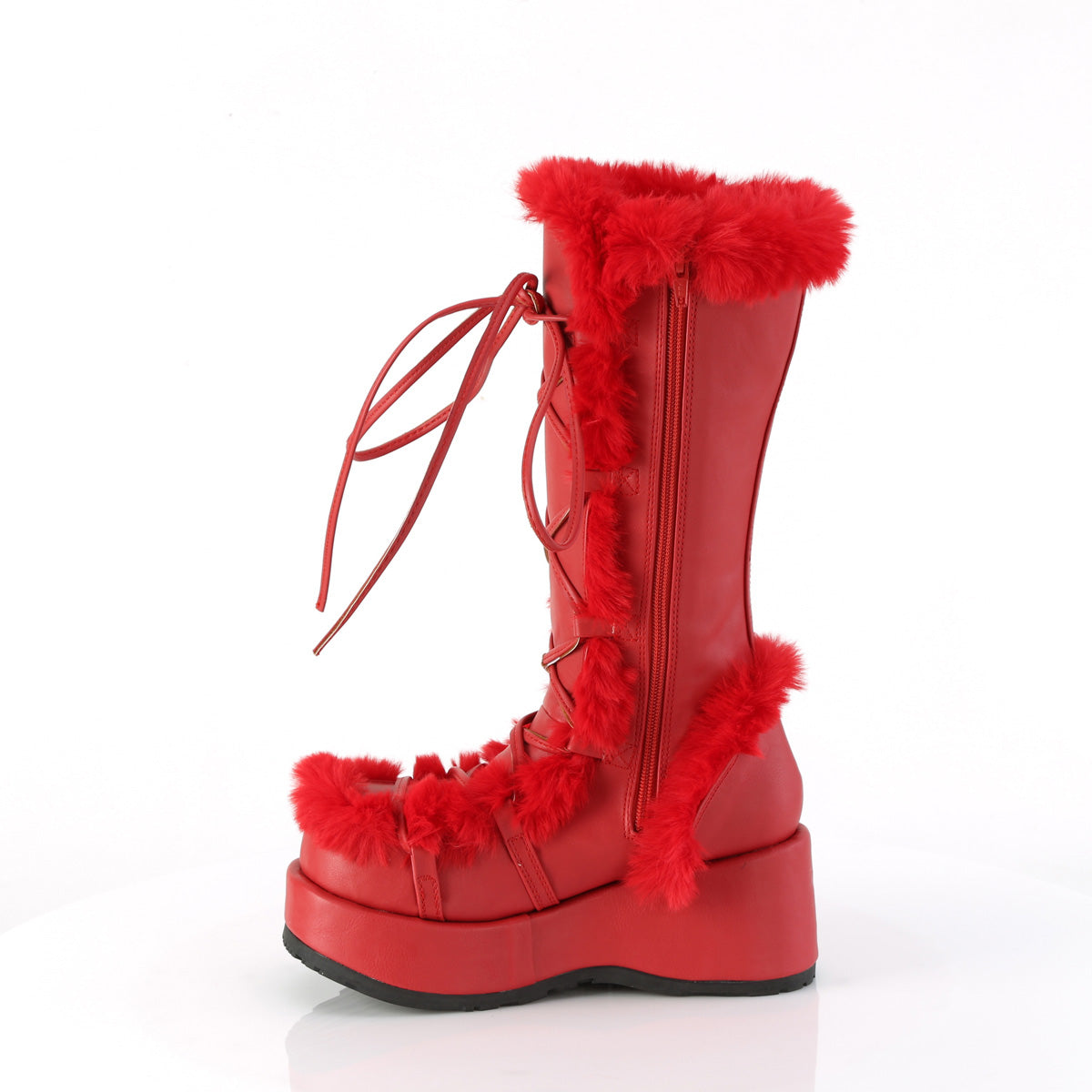DemoniaCult   Cuir végétalien rouge cubby-311