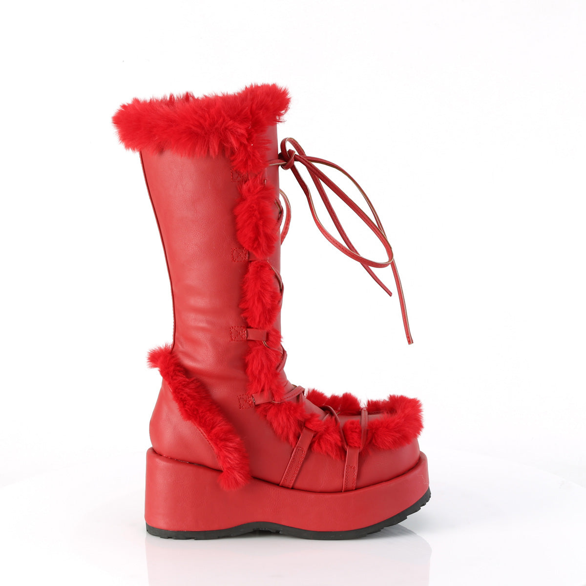 DemoniaCult   Cuir végétalien rouge cubby-311