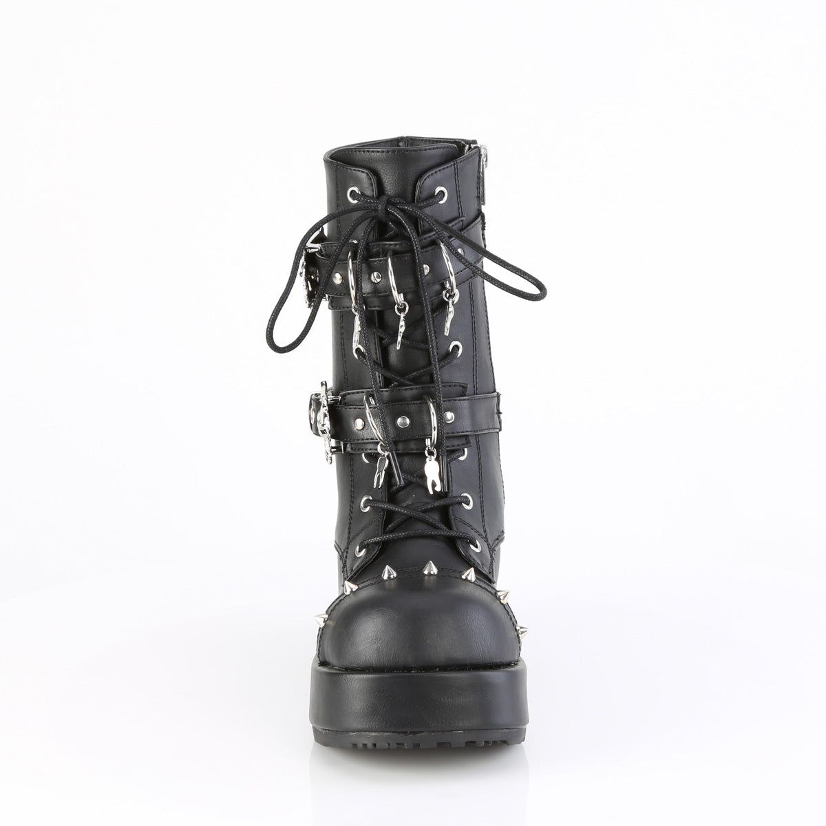 DemoniaCult Women's Ankle Boots CUBBY-54 Blk Vegan Leather