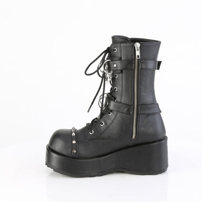 DemoniaCult Women's Ankle Boots CUBBY-54 Blk Vegan Leather
