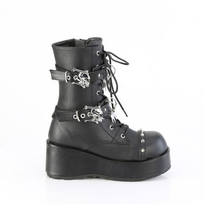DemoniaCult Women's Ankle Boots CUBBY-54 Blk Vegan Leather
