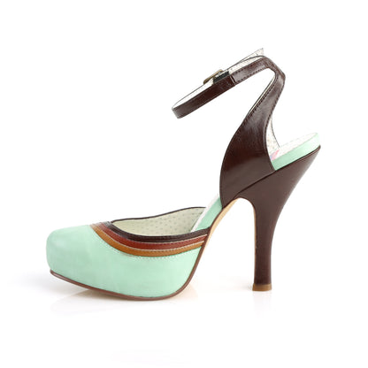 Pin Up Couture Womens Pumps CUTIEPIE-01 Mint Multi Faux Leather