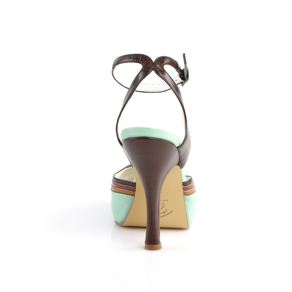 Pin Up Couture Womens Pumps CUTIEPIE-01 Mint Multi Faux Leather