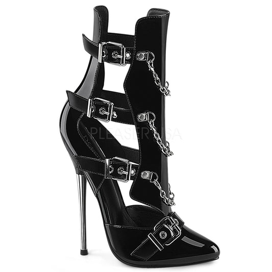 Devious Women's Single Soles DAGGER-15 Blk Pat