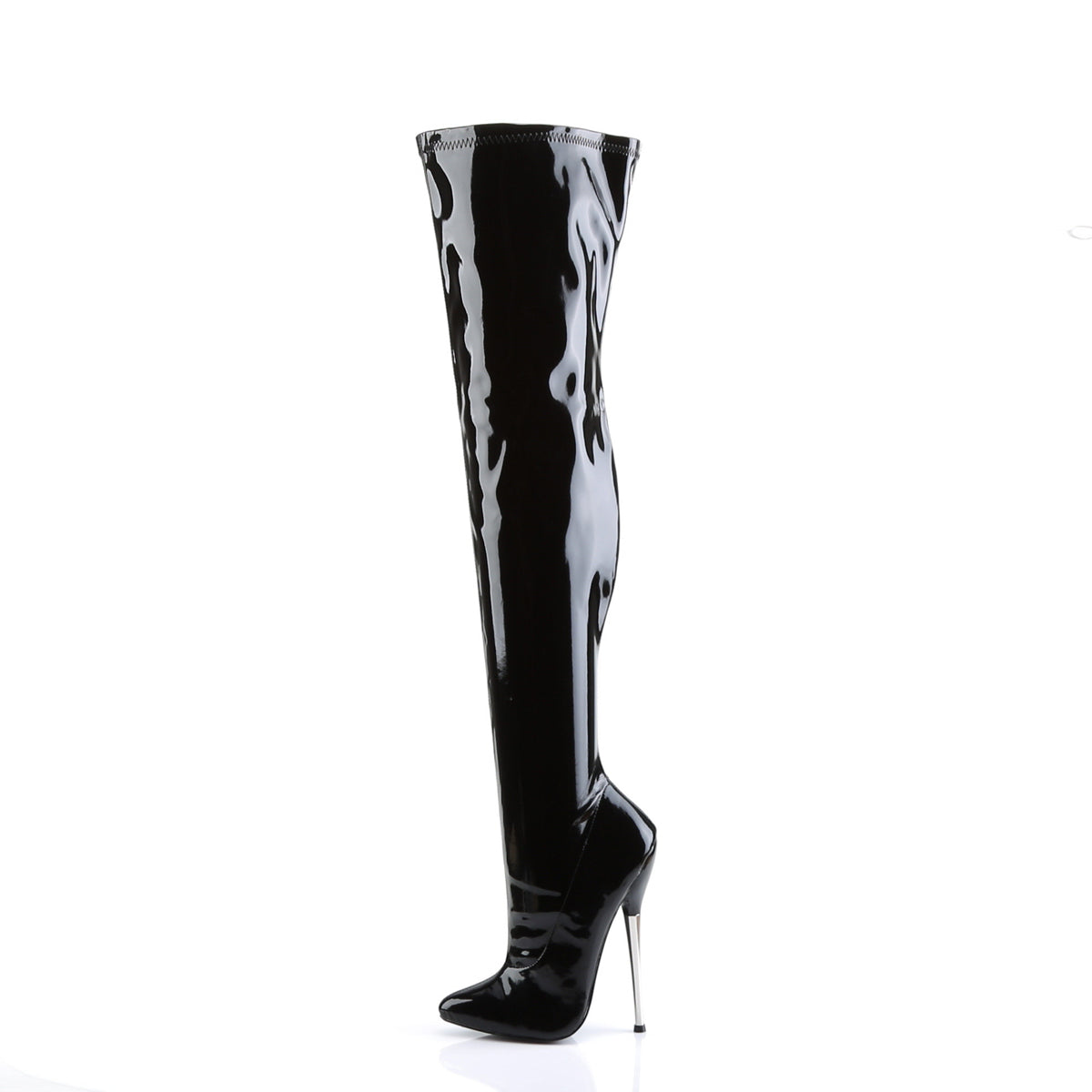 Devious Bottes pour femmes DAGGER-3000 blk stretch pat