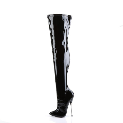Devious Bottes pour femmes DAGGER-3000 blk stretch pat