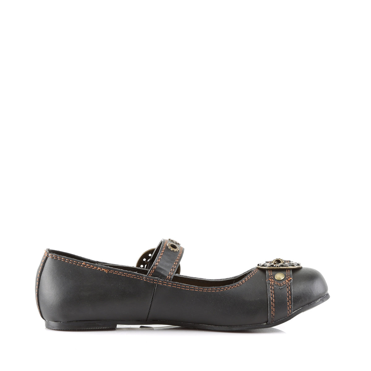 DemoniaCult Chaussure basse des femmes DAISY-09 Cuir végétalien BLK