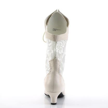 Funtasma Bottines pour femmes DAME-115 Ivory PU-Dentelle