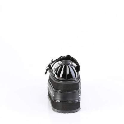 DemoniaCult Women's Heels & Platform Shoes DAMNED-20 Blk Pat-Vegan Leather