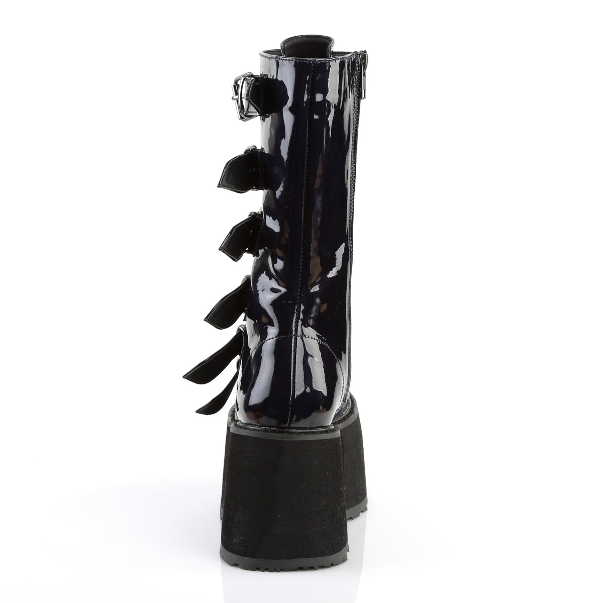 DemoniaCult Bottes de femmes DAMNED-225 Cuir végétalien Blk Hologram