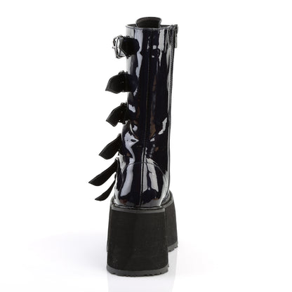 DemoniaCult Bottes de femmes DAMNED-225 Cuir végétalien Blk Hologram