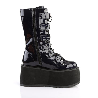 DemoniaCult Bottes de femmes DAMNED-225 Cuir végétalien Blk Hologram