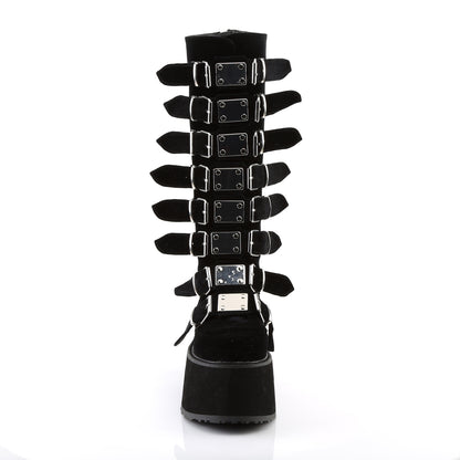 DemoniaCult Bottes de femmes DAMNED-318 Blk Velvet