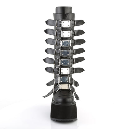DemoniaCult Bottes de femmes DAMNED-318 Cuir végétalien BLK