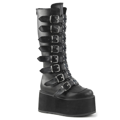 DemoniaCult Bottes de femmes DAMNED-318 Cuir végétalien BLK