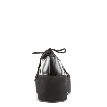 DemoniaCult Pompes pour femmes DANK-101 Cuir végétalien BLK