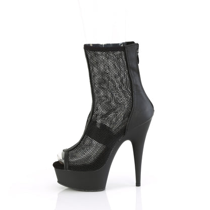 Pleaser   DELIGHT-1006 Blk faux cuir en cuir / blk mat