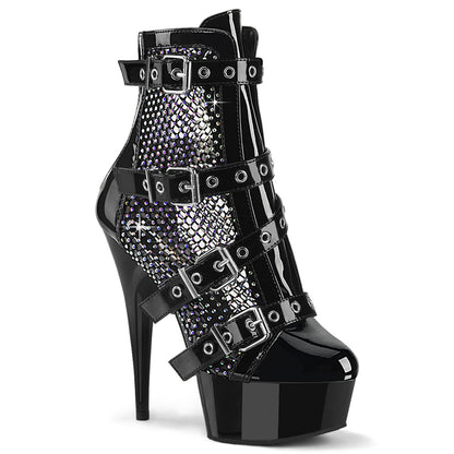 Pleaser  Bottines DELIGHT-1013RM BLK PAT-RS MESH / BLK