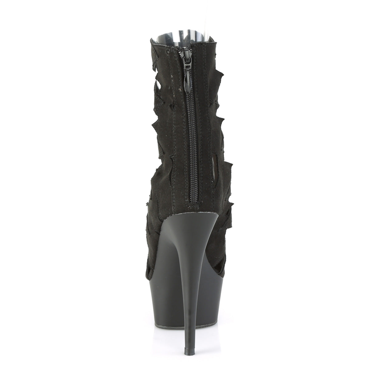 Pleaser Bottines pour femmes DELIGHT-1014 BLK FAUX SUDE / BLK MATTE