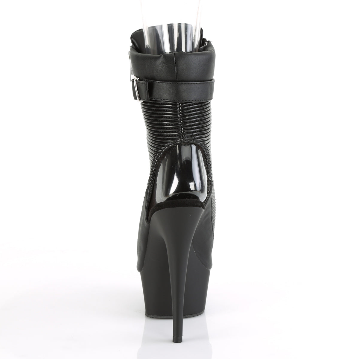 Pleaser Bottines pour femmes DELIGHT-1016-1 BLK FAUX CUIR / BLK MATTE