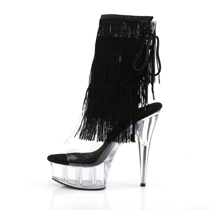 Pleaser Womens Ankle Boots DELIGHT-1017TF Clr-Blk/Clr