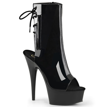 Pleaser Bottines pour femmes DELIGHT-1018 BLK PAT / BLK