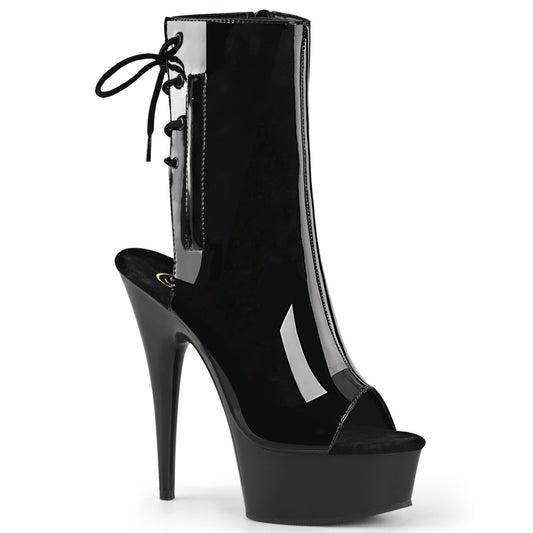 Pleaser Bottines pour femmes DELIGHT-1018 BLK PAT / BLK