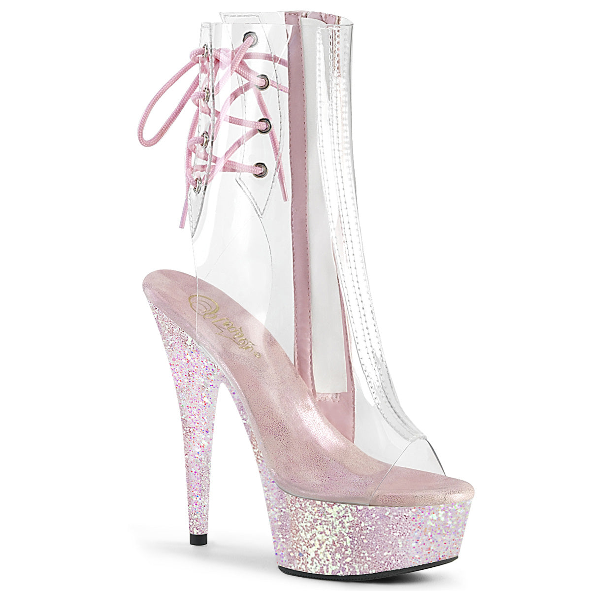 Pleaser Bottines pour femmes DELIGHT-1018C CLR / OPAL Multi Glitter